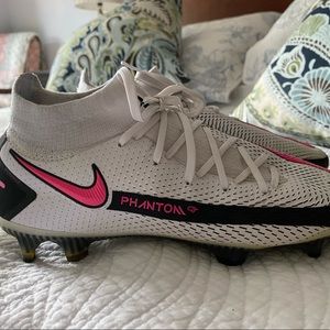 Nike Phantom GT Elite DF FG White Pink Blast Soccer Cleats